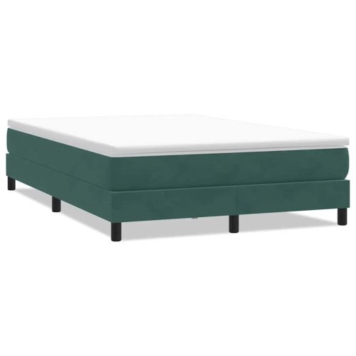Box Spring Легло без матрак Тъмнозелено 160x210 cm Кадифе