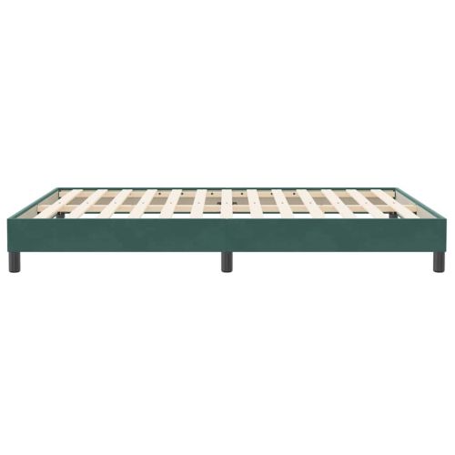 Box Spring Легло без матрак Тъмнозелено 160x210 cm Кадифе