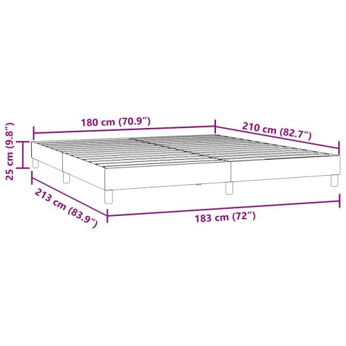 Box Spring легло без матрак Тъмнозелено 180x210 cm кадифе