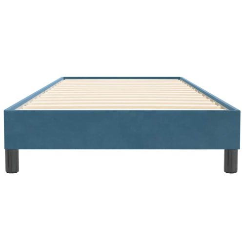Box Spring легло без матрак Тъмно синьо 90x220 cm Кадифе