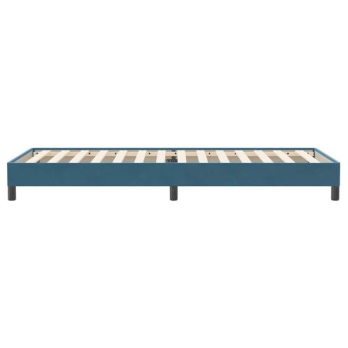 Box Spring легло без матрак Тъмно синьо 90x220 cm Кадифе