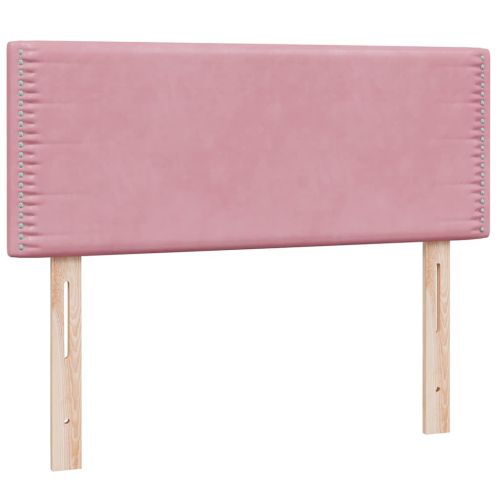 Боксспринг легло с матрак, розово, 120x210 см, кадифе