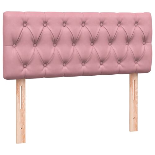 Боксспринг легло с матрак, розово, 120x210 см, кадифе