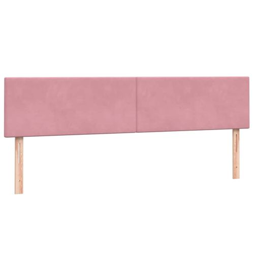 Box Spring легло с матраци Розово 180x210 cm Кадифе