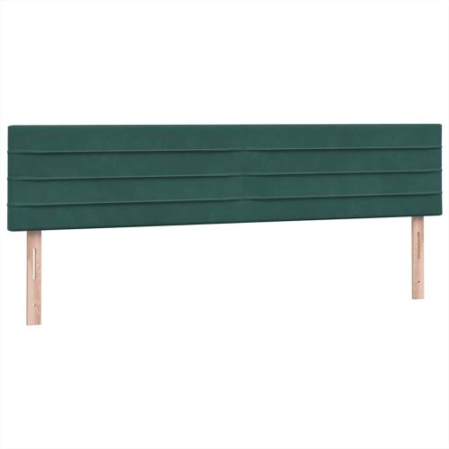 Box Spring легло с матраци Тъмнозелено 180x210 cm кадифе