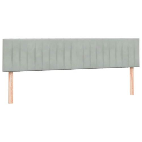 Box Spring легло с матраци Светло сиво 180x220 cm кадифе