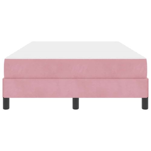 Легло с пружинирана основа с матрак Розово 120 x 210 см текстил
