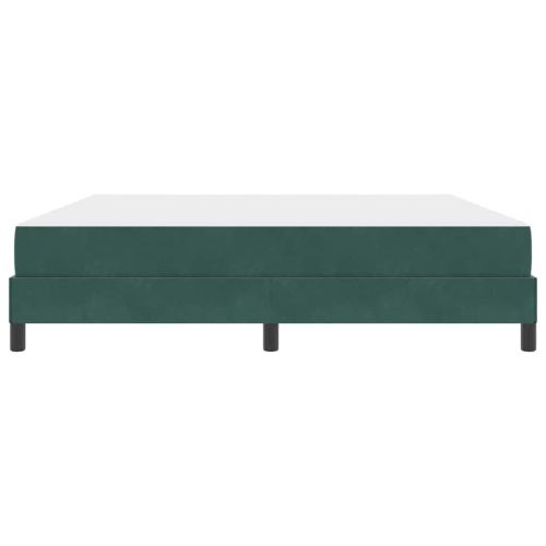Легло с пружинирана основа Тъмен зелен 180 x 210 cm текстил