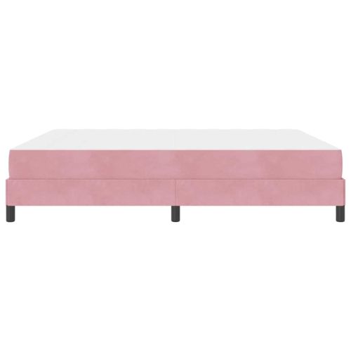 Легло с пружинирана основа с матрак Розово 180 x 210 cm текстил
