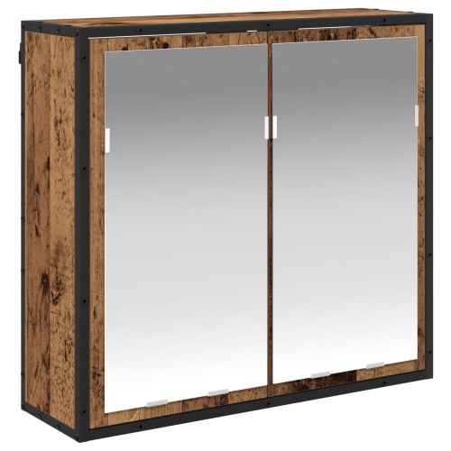 Комплект мебели за баня с чекмедже Старо дърво Инженерно дърво