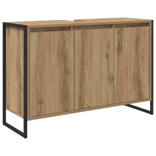 Комплект мебели за баня с чекмедже с рафт Дъб Инженерно дърво