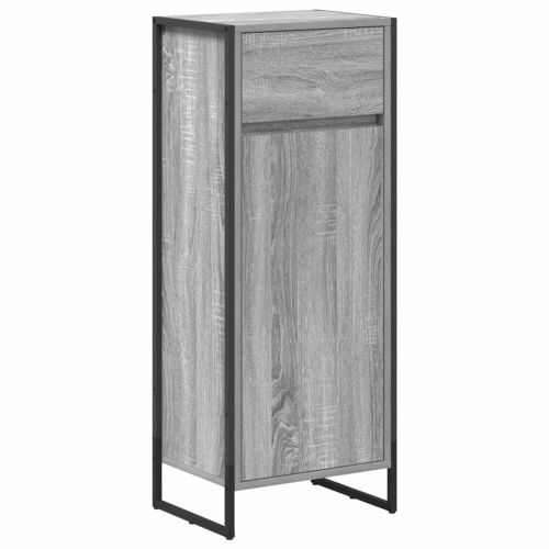 Комплект мебели за баня с чекмедже Сив Сонома Инженерно дърво