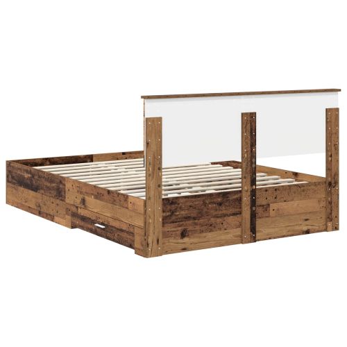 Рамка за легло Старо дърво 140 x 190 cm Инженерно дърво