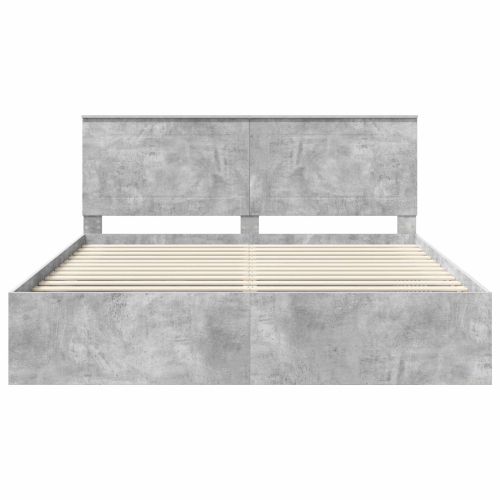 Рамка за легло Бетон 180 x 200 cm Солидно борово дърво