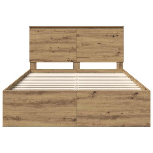 Рамка за легло Дъб Артизан 140 x 190 cm Солидно борово дърво