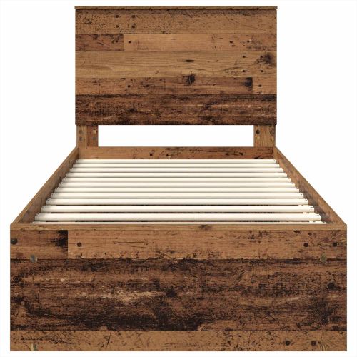 Рамка за легло Старо дърво 100 x 200 cm Солидно борово дърво