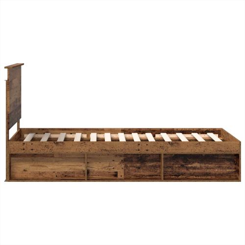 Рамка за легло Старо дърво 100 x 200 cm Солидно борово дърво