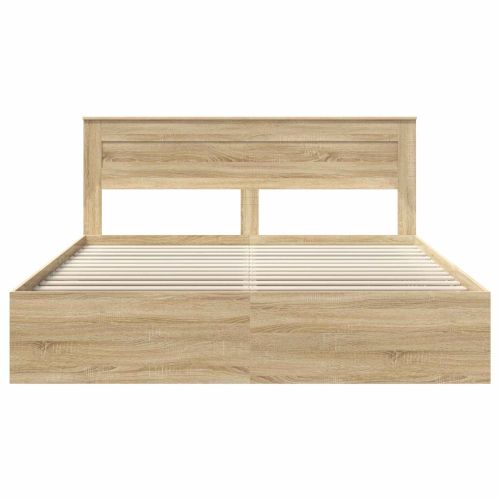 Рамка за легло Сонома 200 x 200 cm Солидно борово дърво