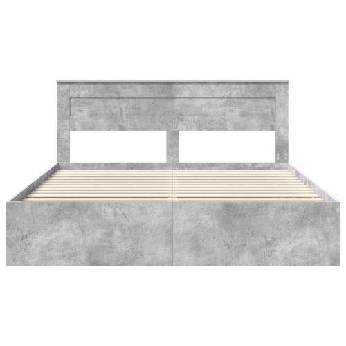 Рамка за легло Бетон 180 x 200 cm Солидно борово дърво