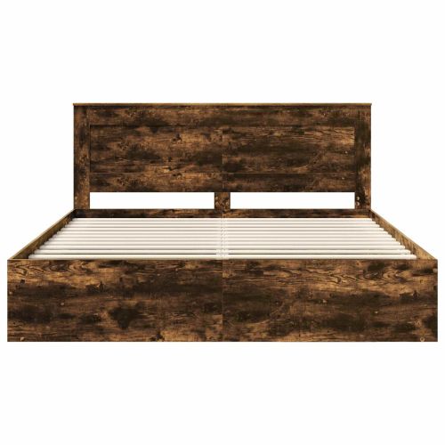 Рамка за легло Димян дъб 200 x 200 cm Солидно борово дърво