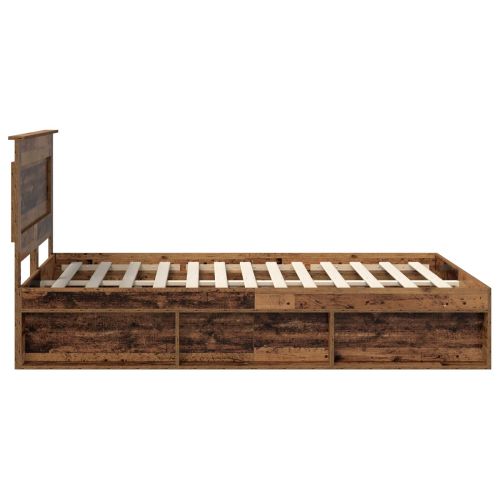 Рамка за легло Старо дърво 140 x 200 cm Солидно борово дърво