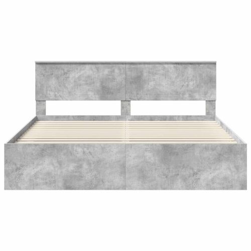 Рамка за легло Бетон 180 x 200 cm Солидно борово дърво