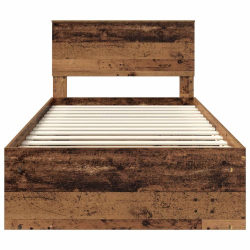Рамка за легло Старо дърво 100 x 200 cm Солидно борово дърво