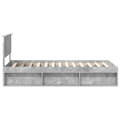 Рамка за легло Бетоново сиво 90 x 190 cm Солидно борово дърво