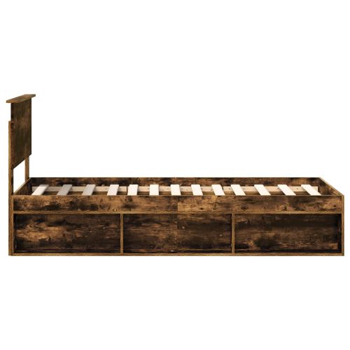 Рамка за легло Димян дъб 75 x 190 cm Солидно борово дърво