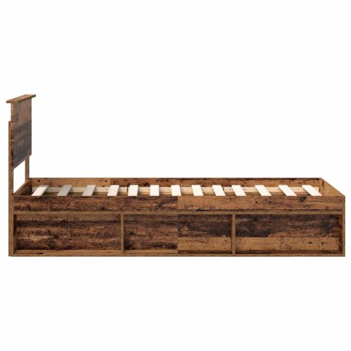 Рамка за легло Старо дърво 75 x 190 cm Солидно борово дърво