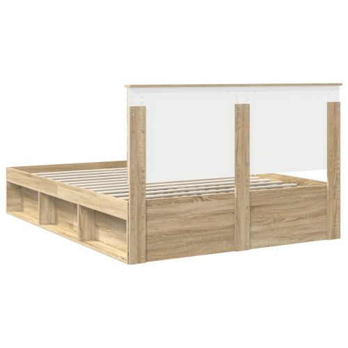 Рамка за легло Сонома дъб 150 x 200 cm Солидно борово дърво