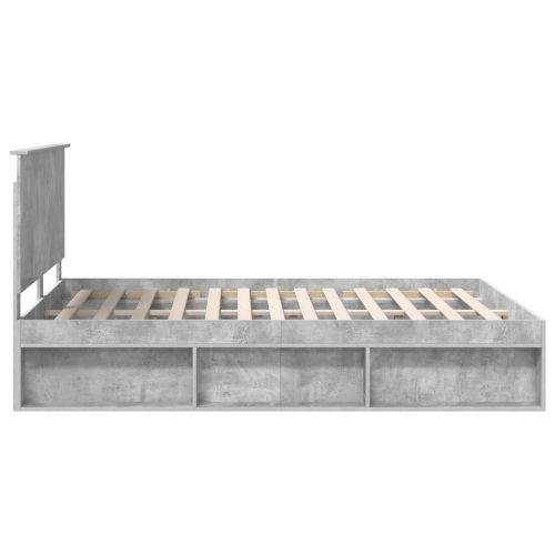 Рамка за легло Бетоново сиво 150 x 200 cm Солидно борово дърво