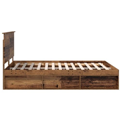 Рамка за легло Старо дърво 150 x 200 cm Солидно борово дърво