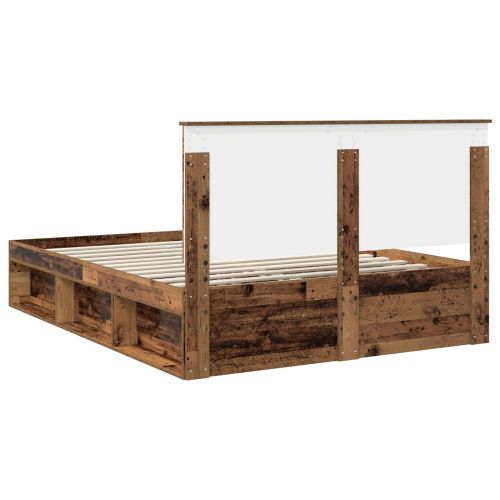 Рамка за легло Старо дърво 150 x 200 cm Солидно борово дърво
