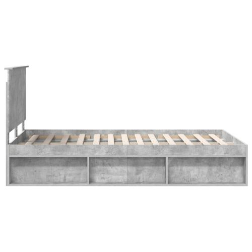 Рамка за легло Бетон 120 x 200 cm Солидно борово дърво