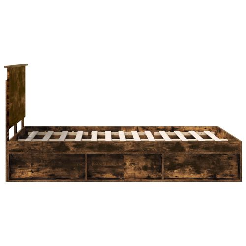 Рамка за легло Димян дъб 120 x 200 cm Солидно борово дърво