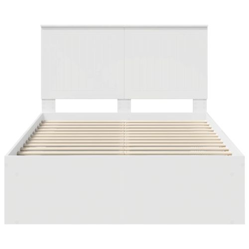 Рамка за легло с таблото Бяло 120 x 190 cm Солидно борово дърво