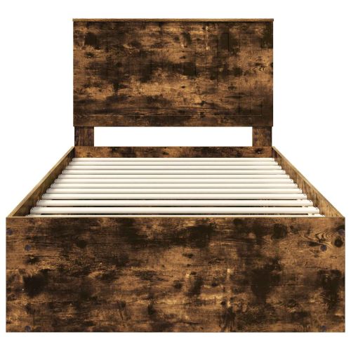 Рамка за легло Димян дъб 100 x 200 cm Солидно борово дърво