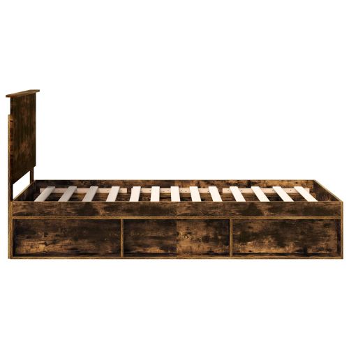 Рамка за легло Димян дъб 100 x 200 cm Солидно борово дърво