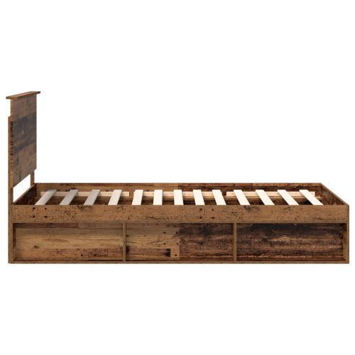 Рамка за легло Старо дърво 100 x 200 cm Солидно борово дърво
