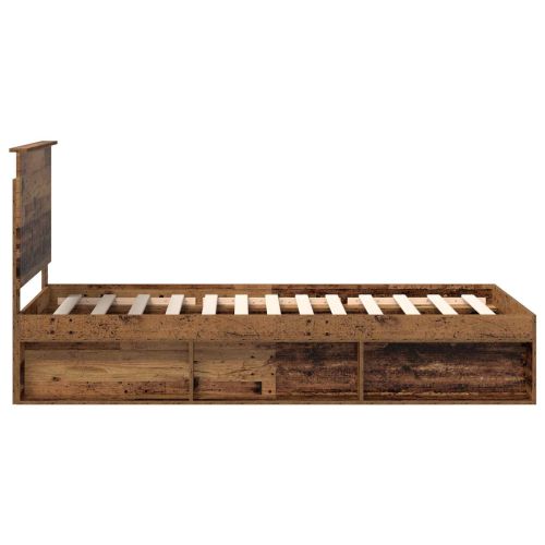 Рамка за легло Старо дърво 90 x 200 cm Солидно борово дърво