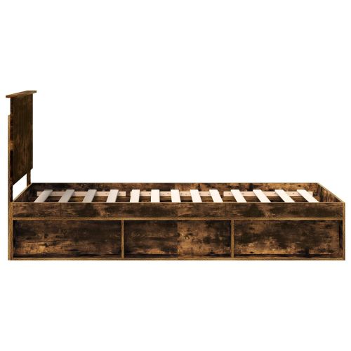 Рамка за легло Димян дъб 90 x 190 cm Солидно борово дърво