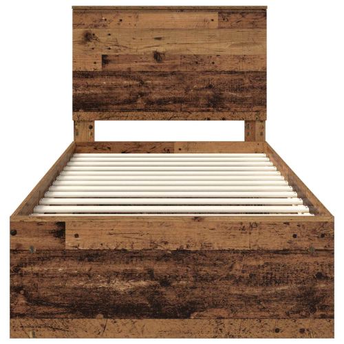 Рамка за легло Старо дърво 90 x 190 cm Солидно борово дърво