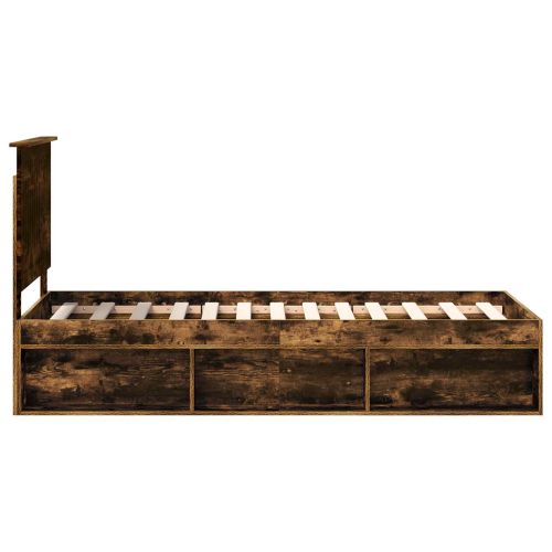 Рамка за легло Димян дъб 75 x 190 cm Солидно борово дърво