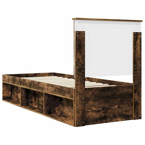 Рамка за легло Димян дъб 75 x 190 cm Солидно борово дърво