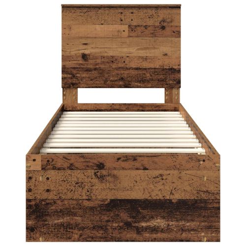 Рамка за легло Старо дърво 75 x 190 cm Солидно борово дърво