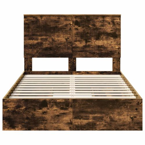 Легло с място за съхранение с таблото Димян дъб 120 x 200 cm