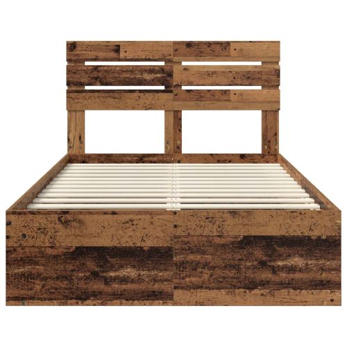 Рамка за легло Старо дърво 135 x 190 cm Солидно борово дърво