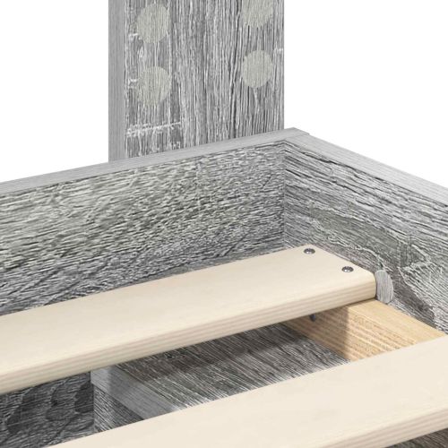 Рамка за легло Сив Сонома 120 x 200 cm Солидно борово дърво