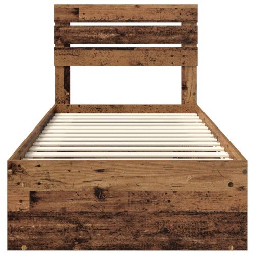 Рамка за легло Старо дърво 100 x 200 cm Солидно борово дърво
